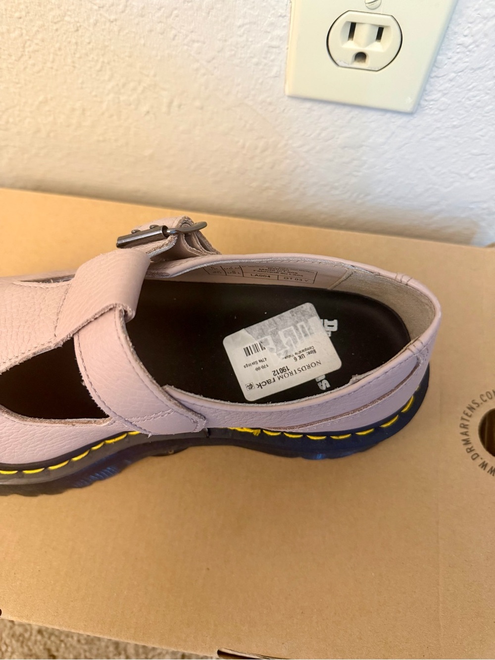 Dr. Martens | Bethan Pisa Leather Platform Mary Jane Shoes in Vintage Taupe - Picture 12 of 14